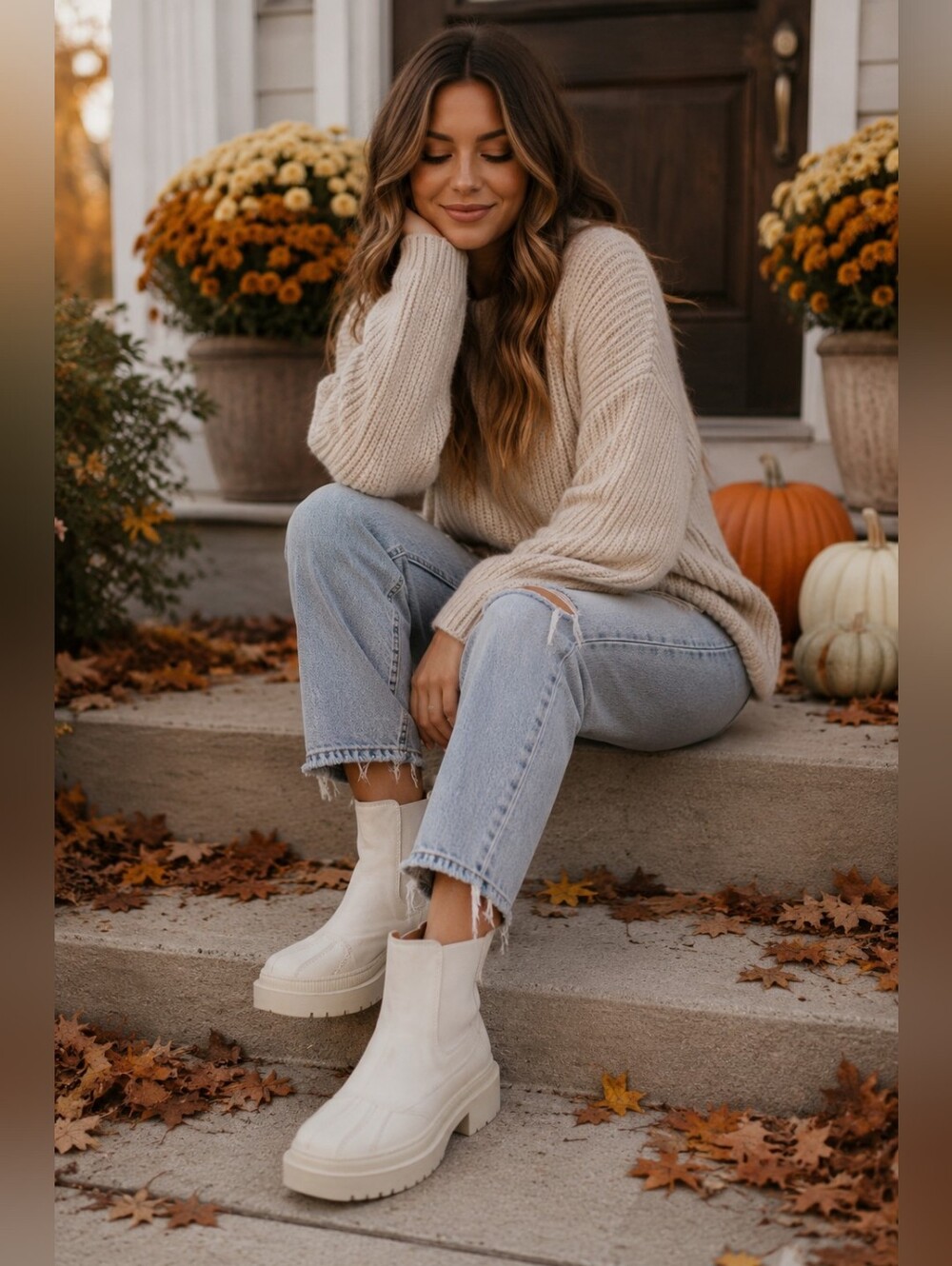 NWT Universal Thread Off-White Cream Platform Boots Size 10